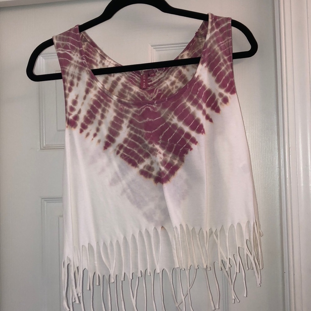 LF Tie-Dye Fringe Top